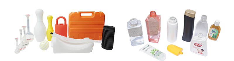 MEPER blow molding machine application Aplicación de la máquina de moldeo por soplado MEPER